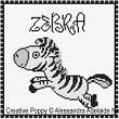 <b>Z is for Zebra - Animal Alphabet</b><br>cross stitch pattern<br>by <b>Alessandra Adelaide Neeedleworks</b>