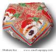 Santa Paws biscornu - cross stitch pattern - by Barbara Ana Designs