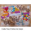 Warm winter welcome counted cross stitch pattern by Barbara Ana designs