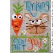 Thinking about you - cross stitch pattern - by Barbara Ana Designs