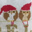 Chouett'alors - Four Christmas Owls zoom 1 (cross stitch chart)