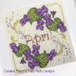 Faby Reilly Designs - Anthea - April violets (Cross stitch chart)