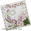 <b>Anthea - August Hydrangea & Lisianthus</b><br>cross stitch pattern<br>by <b>Faby Reilly Designs</b>