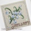 <b>Anthea - January - Snowdrops</b><br>cross stitch pattern<br>by <b>Faby Reilly Designs</b>