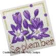 <b>Anthea - September - Autumn Crocus</b><br>cross stitch pattern<br>by <b>Faby Reilly Designs</b>