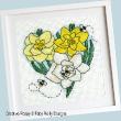 <b>Daffodils & Bees</b><br>cross stitch pattern<br>by <b>Faby Reilly Designs</b>