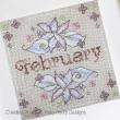 Faby Reilly Designs - Anthea - February - Lilies & Arum (cross stitch chart)