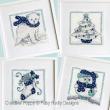 Faby Reilly Designs - Navy & Mint Frames ( 4 designs) (cross stitch chart)