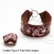 <b>Rose Chocolat Stitched Jewelry</b><br>cross stitch pattern<br>by <b>Faby Reilly Designs</b>