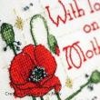 Mother's Day card to cross stitch - Poppy series (zoom1)