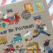 Gera! by Kyoko Maruoka - Dear Mr Postman zoom 1 (cross stitch chart)