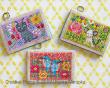 <b>Card cases with flower motifs (3)</b><br>Cat, Kingfishers, Chihuahua dog<br>cross stitch pattern<br>by <b>Gera! by Kyoko Maruoka</b>
