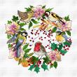 Lesley Teare Designs - Winter Bird Wreath (cross stitch chart)