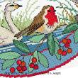 Lesley Teare Designs - Birds in Winter zoom 1 (cross stitch chart)