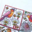 Lesley Teare Designs - Blackwork Flowers with birds zoom 1 (cross stitch chart)