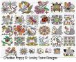 <b>30 mini motifs - Blackwork & Color</b><br>Blackwork & Cross stitch pattern<br>by <b>Lesley Teare Designs</b>
