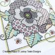 Lesley Teare Designs - Poppy Blackwork zoom 1 (cross stitch chart)