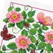 Lesley Teare Designs - Briar Roses & Butterflies zoom 1 (cross stitch chart)