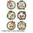 <b>Christmas Bird Wreaths</b><br>cross stitch pattern<br>by <b>Lesley Teare Designs</b>