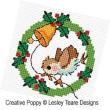 Lesley Teare Designs - Christmas Bird Wreaths zoom 1 (cross stitch chart)