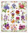Lesley Teare Designs - 12 Flower Sampler (Cross stitch chart)