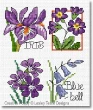 Lesley Teare Designs - 30 Spring Flower motifs zoom 1 (cross stitch chart)