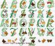 <b>Alphabet Bristish Butterflies</b><br>cross stitch pattern<br>by <b>Lesley Teare Designs</b>