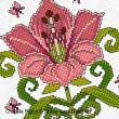 Lesley Teare Designs - Art nouveau Lily, zoom 1 (Cross stitch chart)