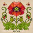 <b>Art Nouveau Poppy</b><br>cross stitch pattern<br>by <b>Lesley Teare Designs</b>