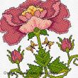 Lesley Teare Designs - Art Nouveau Rose, zoom 1 (Cross stitch chart)