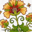 Lesley Teare Designs - Art Nouveau Sunflower, zoom 1 (Cross stitch chart)