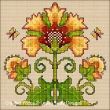 Lesley Teare Designs - Art Nouveau Sunflower (Cross stitch chart)