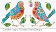 <b>Birdie Duo</b><br>cross stitch pattern<br>by <b>Lesley Teare Designs</b>