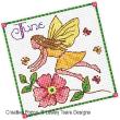 Lesley Teare Designs - Monthly Birthday Fairies - May to August zoom 1 (cross stitch chart)