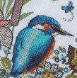 Lesley Teare Designs - Blackwork Iris and Kingfisher zoom 1