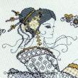 Lesley Teare Designs - Blackwork Oriental Beauty zoom 1