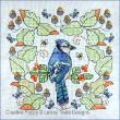 Lesley Teare Designs - Blue Jay amongst Oak leaves