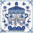 Lesley Teare Designs - Blue & White Pottery, zoom 1 (Cross stitch chart)