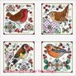 <b>Christmas Bird Cards</b><br>cross stitch pattern<br>by <b>Lesley Teare Designs</b>