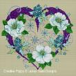 Lesley Teare Designs - Christmas Heart and Flowers (Cross stitch chart)