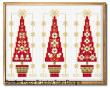 <b>Decorative Christmas Trees</b><br>cross stitch pattern<br>by <b>Lesley Teare Designs</b>