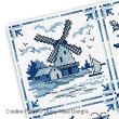 Lesley Teare Designs - Decorative Delft Tiles zoom 1 (cross stitch chart)