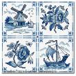 <b>Decorative Delft Tiles</b><br>cross stitch pattern<br>by <b>Lesley Teare Designs</b>