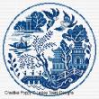Lesley Teare Designs - Decorative Willow Plate (Cross stitch chart)