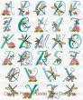 Lesley Teare Designs - Dragonfly Alphabet (Cross stitch chart)