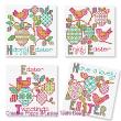 Lesley Teare Designs - Easter Egg cards (Cross stitch chart)
