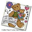 Lesley Teare Designs - Father's Day Teddy cards, zoom 1 (Cross stitch chart)