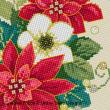 Lesley Teare Designs - Festive Poinsettia decoration, zoom 1 (Cross stitch chart)