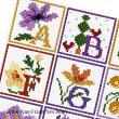 Lesley Teare Designs - Floral Alphabet, zoom 1 (Cross stitch chart)
