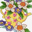 Lesley Teare Designs - March Flowers, zoom 1 (Cross stitch chart)